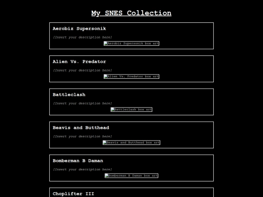 Test pages/gamecollection/SNES screenshot