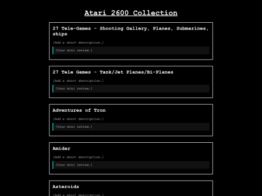 Test pages/gamecollection/atari2600 screenshot