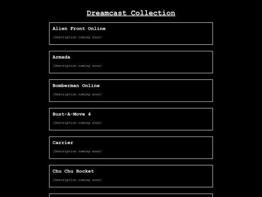 Test pages/gamecollection/dreamcast screenshot