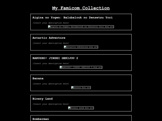 Test pages/gamecollection/famicom screenshot
