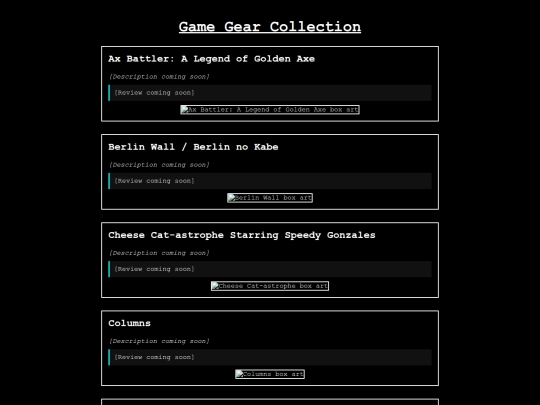 Test pages/gamecollection/gamegear screenshot