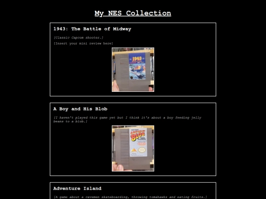Test pages/gamecollection/nes screenshot