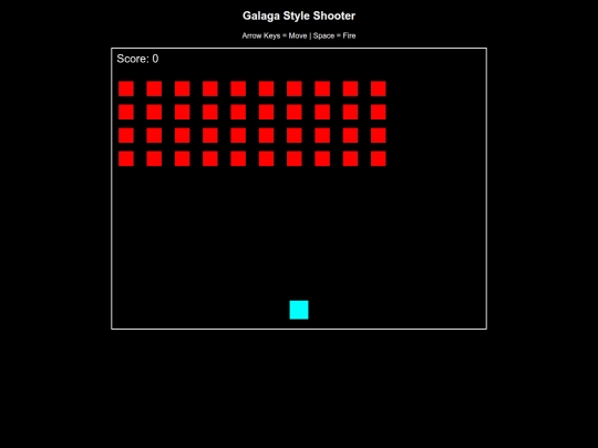 Test pages/games/galaga_style_shooter screenshot
