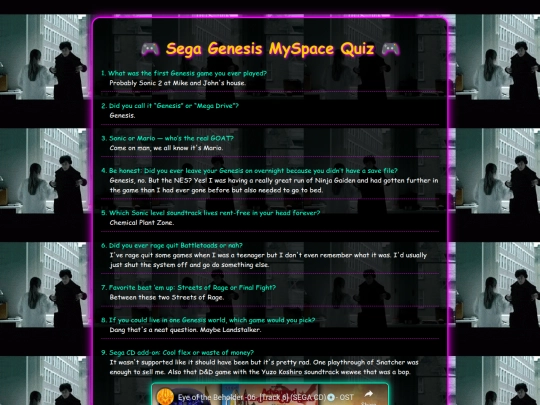 Test pages/segaquiz screenshot
