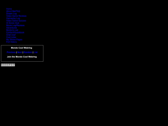 menu screenshot
