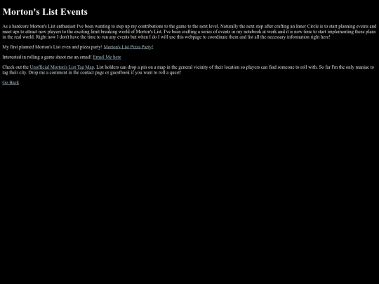 mortonslistevents screenshot