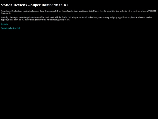 videogames/switch/SuperBombermanR2 screenshot
