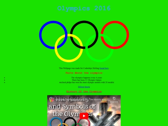 Olympics screenshot