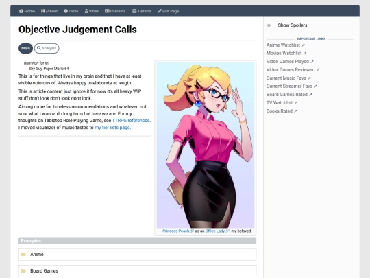 subpages/info/recs screenshot