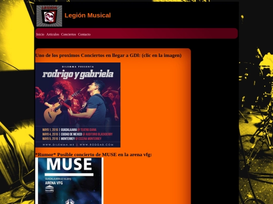 conciertos screenshot