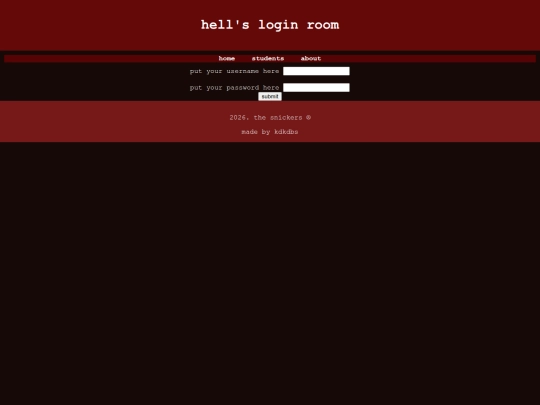 login screenshot