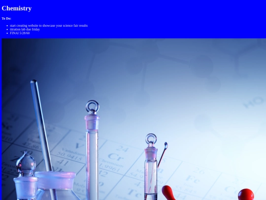 actual project /Chemistry screenshot