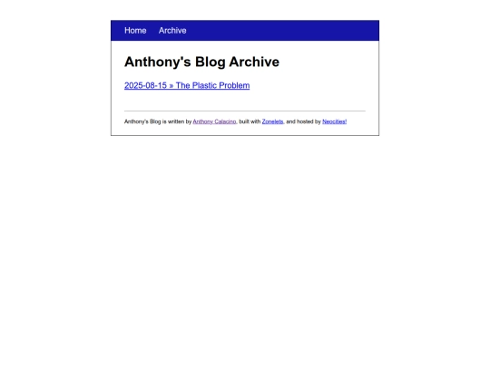 archive screenshot