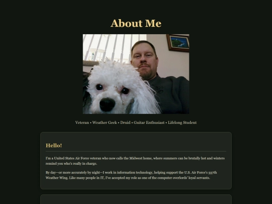aboutme screenshot