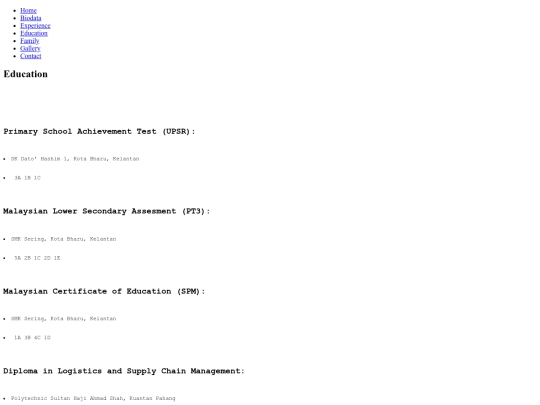 html/education screenshot