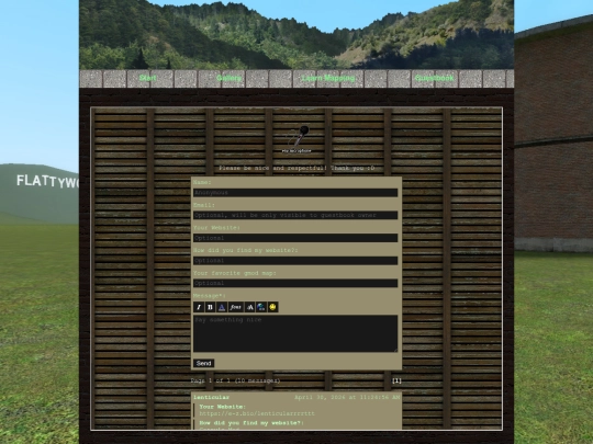 guestbook screenshot