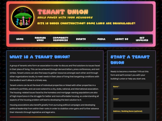tenant-union screenshot