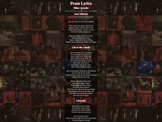 pram/lyrics/misc screenshot
