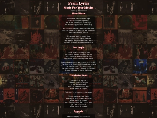 pram/lyrics/movies screenshot