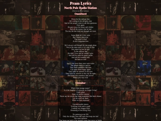 pram/lyrics/north screenshot