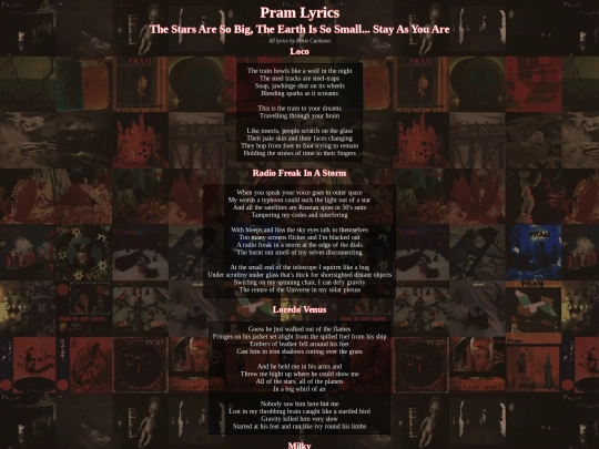 pram/lyrics/stars screenshot