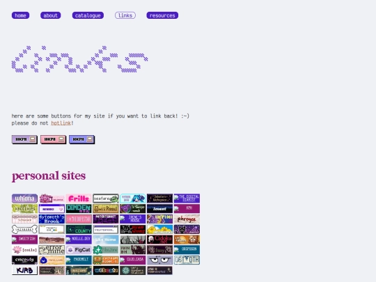 links screenshot
