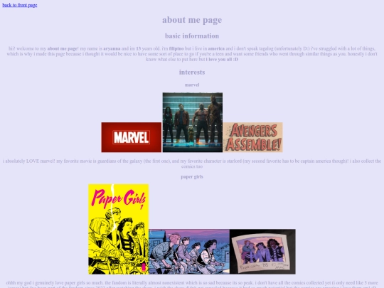 aboutme screenshot