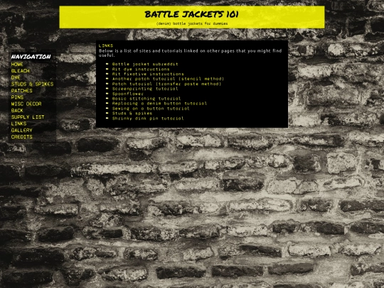links screenshot