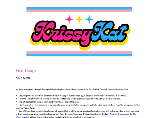 blog/fivethings screenshot