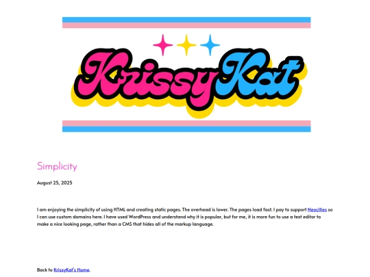 blog/simplicity screenshot