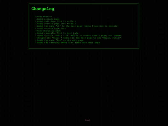 changelogs screenshot