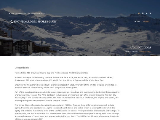 pages/competitions screenshot