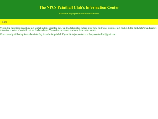 information screenshot