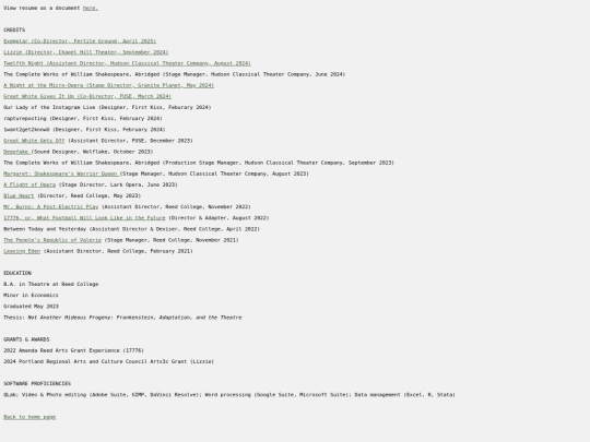 resume screenshot