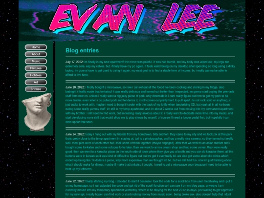 blog screenshot