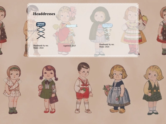 wardrobe/headdresses screenshot