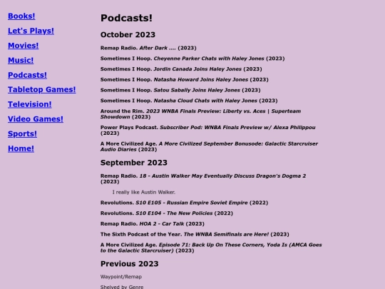 reviews/podcasts screenshot