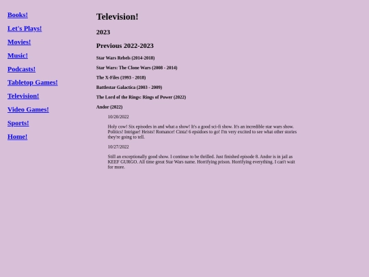 reviews/television screenshot