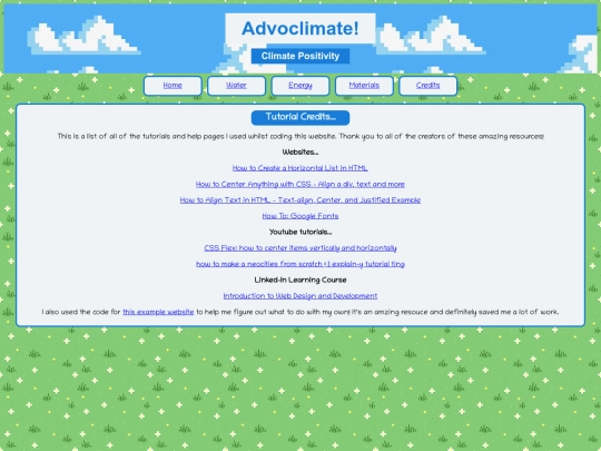 Credits screenshot