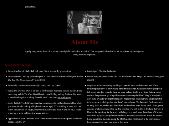 aboutme screenshot