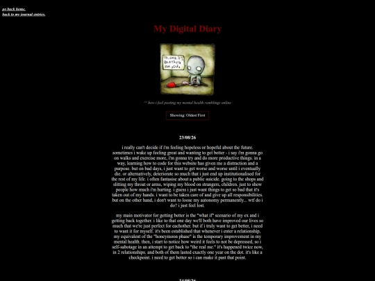 diary screenshot