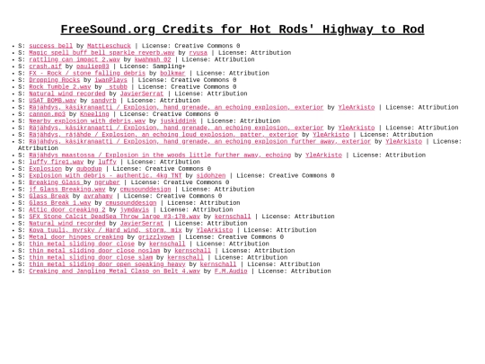 hot-rods-sound-credits-2 screenshot
