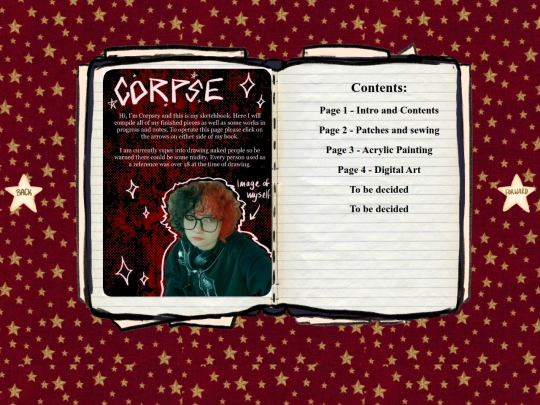 front page/sketchbook/page1 screenshot