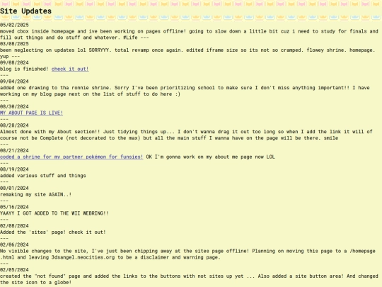 updates screenshot