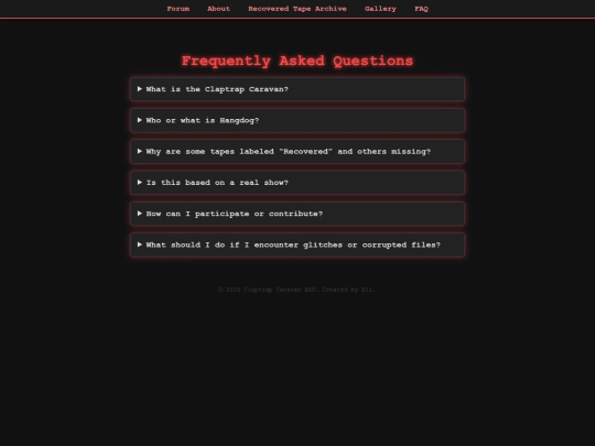 faq screenshot