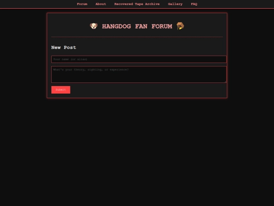 hangdog-forum screenshot