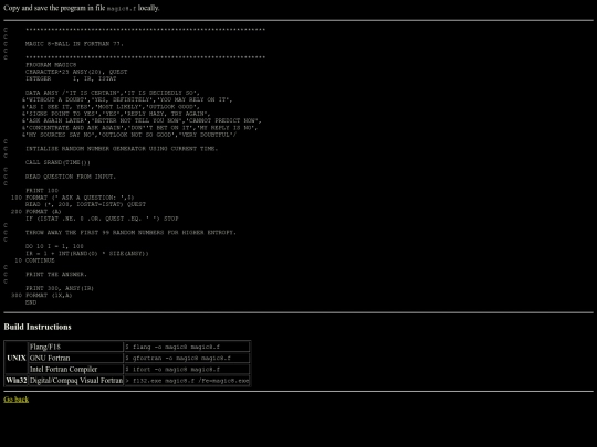 fortran/magic8ball screenshot