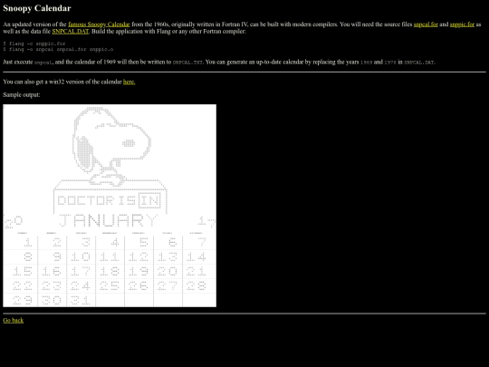 fortran/snoopy screenshot