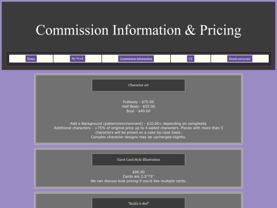CommissionsInformation screenshot