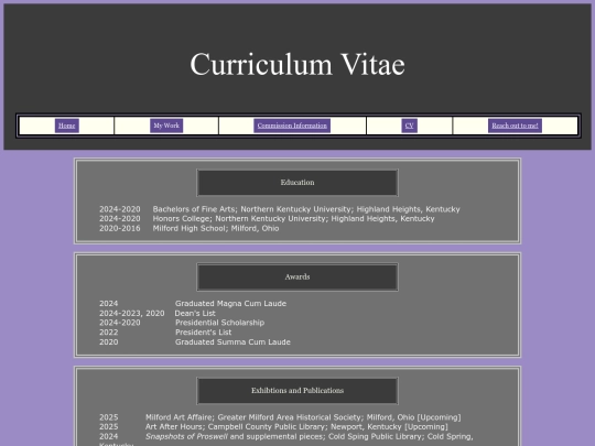 Curriculum-Vitae screenshot
